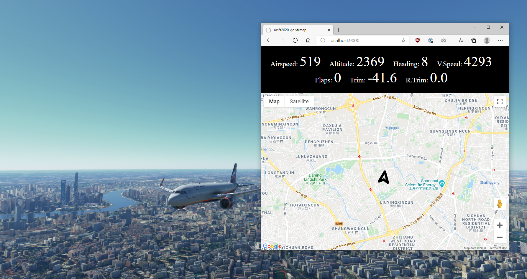 VFRmap Plugin, Google Maps for MSFS2020 — MSFS Addons